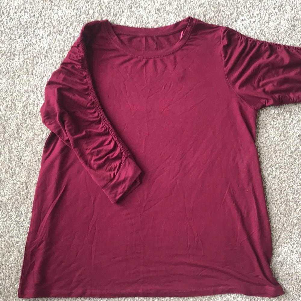 Maroon top
